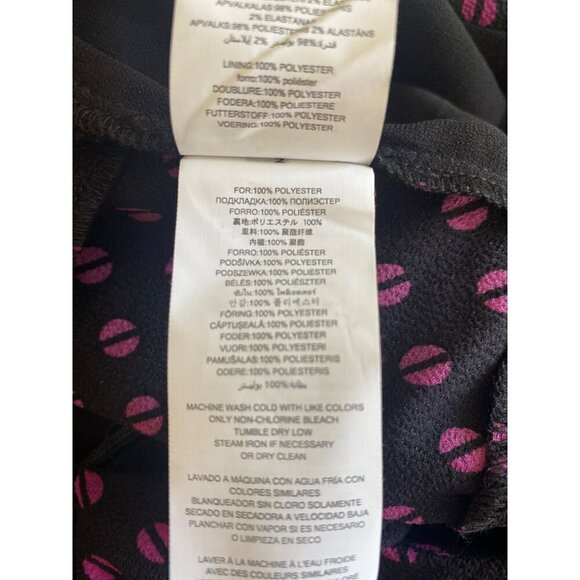 MICHAEL Michael Kors NWT $155 Dot Print Cropped Jumpsuit, Black Fuchsia Size 12 - Picture 13 of 14